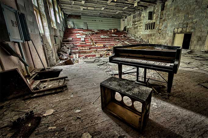 Pripyat's abandoned concert hall